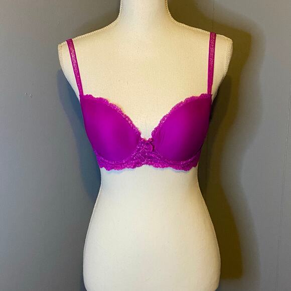 Victoria's Secret Dream Angels Lightly Lined Demi Bra 32D Pink / Purple - Picture 6 of 12